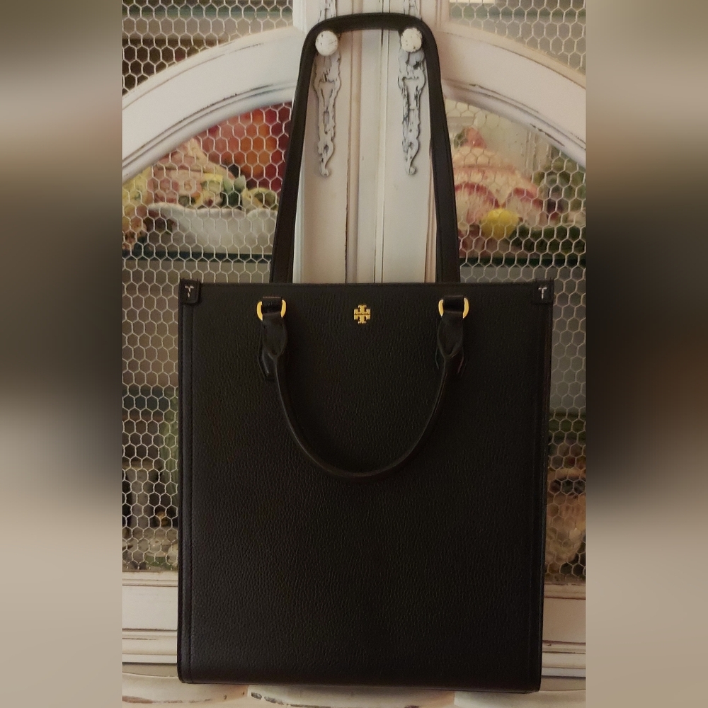 Tory Burch Black Large Pebbled Leather Blake Satchel Shoulder Bag with Dustbag - Picture 5 of 15